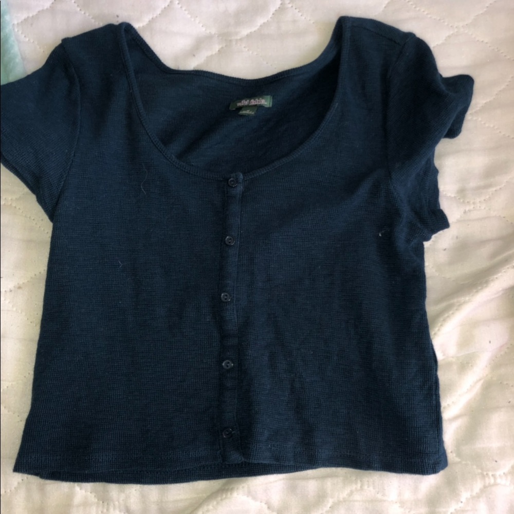 Blue crop top